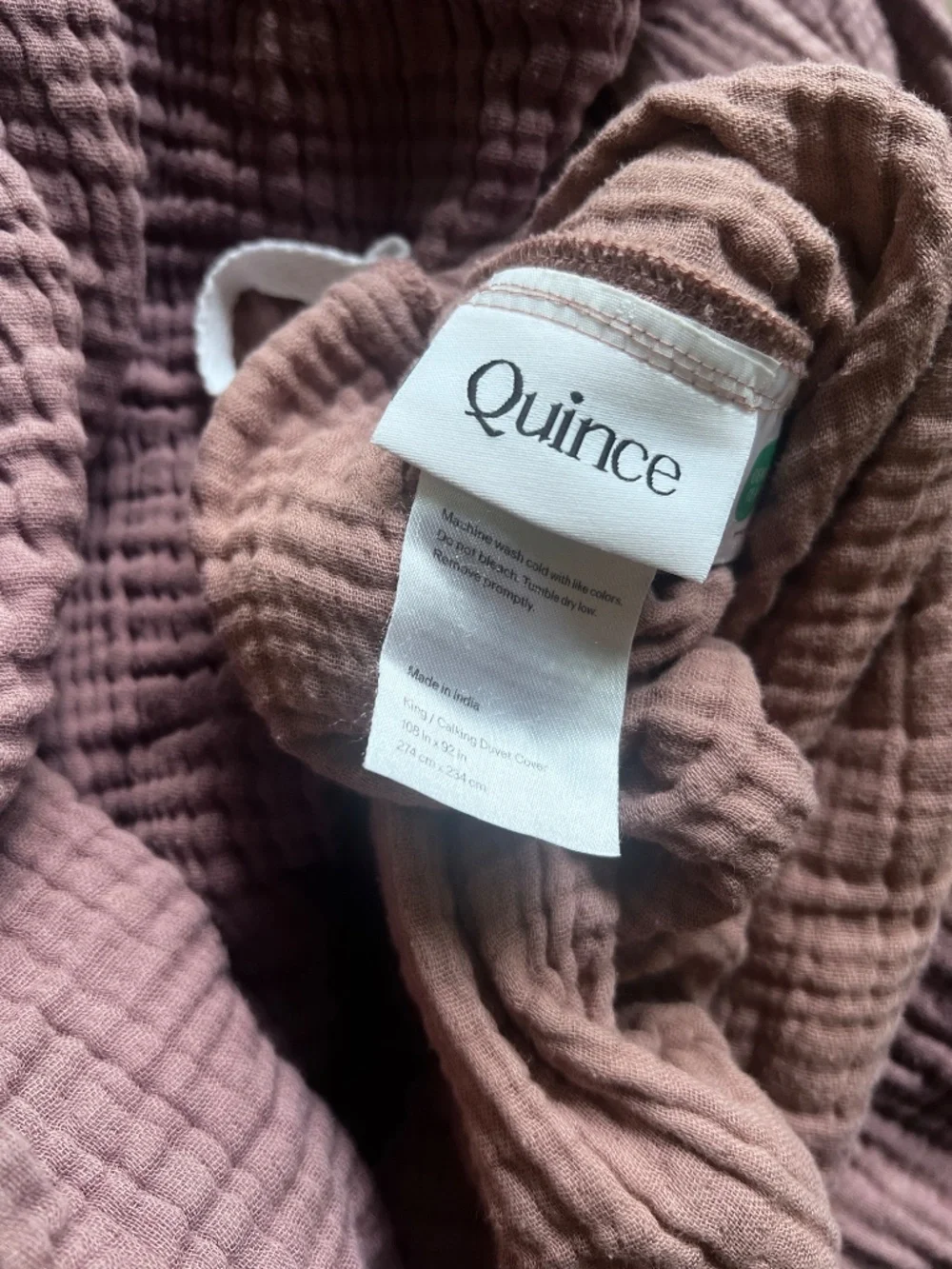 Organic Cotton Gauze Duvet Cover Fig King California King